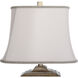 Signature 28 inch 100 watt White with Brass Accents Table Lamp Portable Light