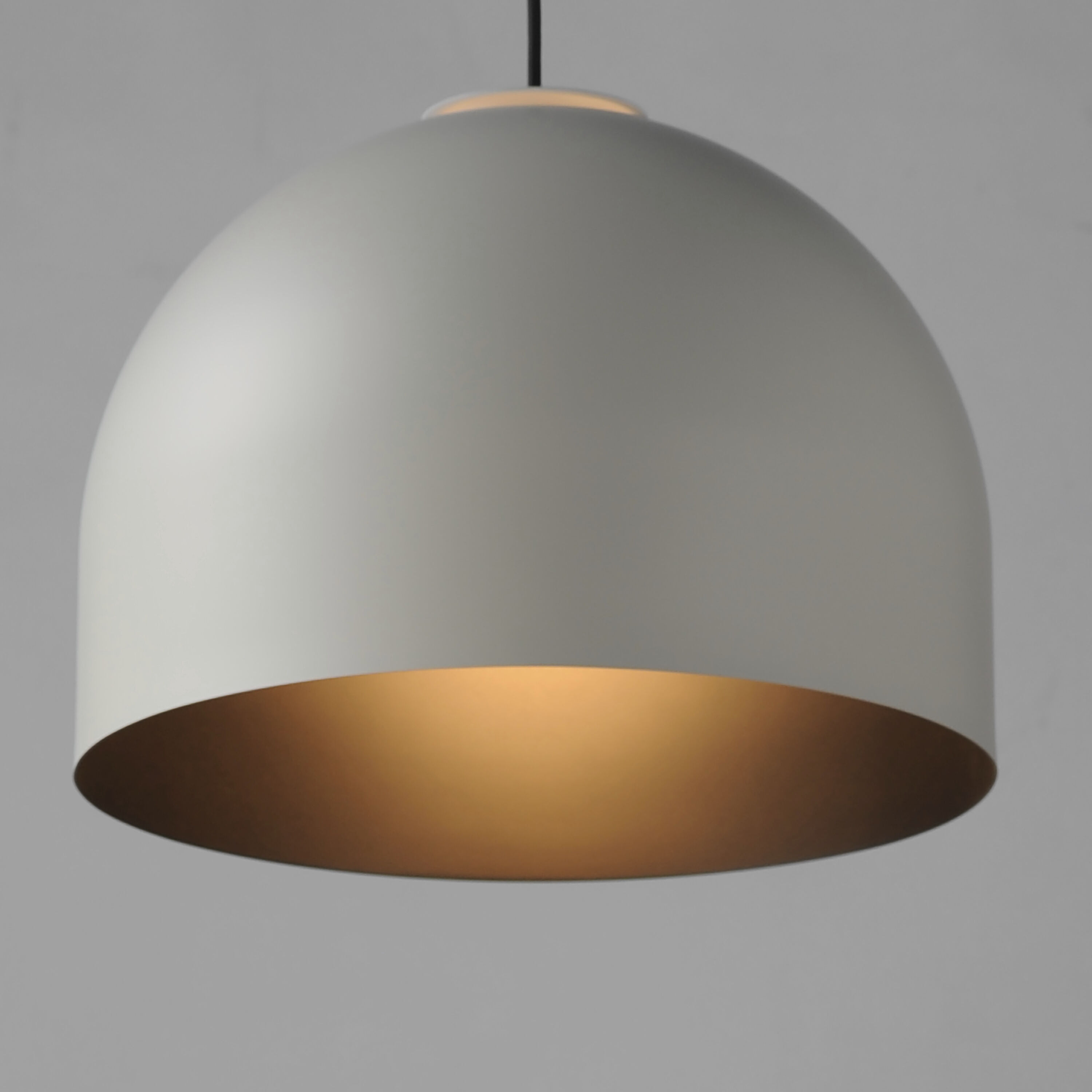 Foster LED 15.75 inch Black with Gold Single Pendant Ceiling Light in Gray and Black