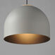 Foster LED 15.75 inch Black with Gold Single Pendant Ceiling Light in Gray and Black
