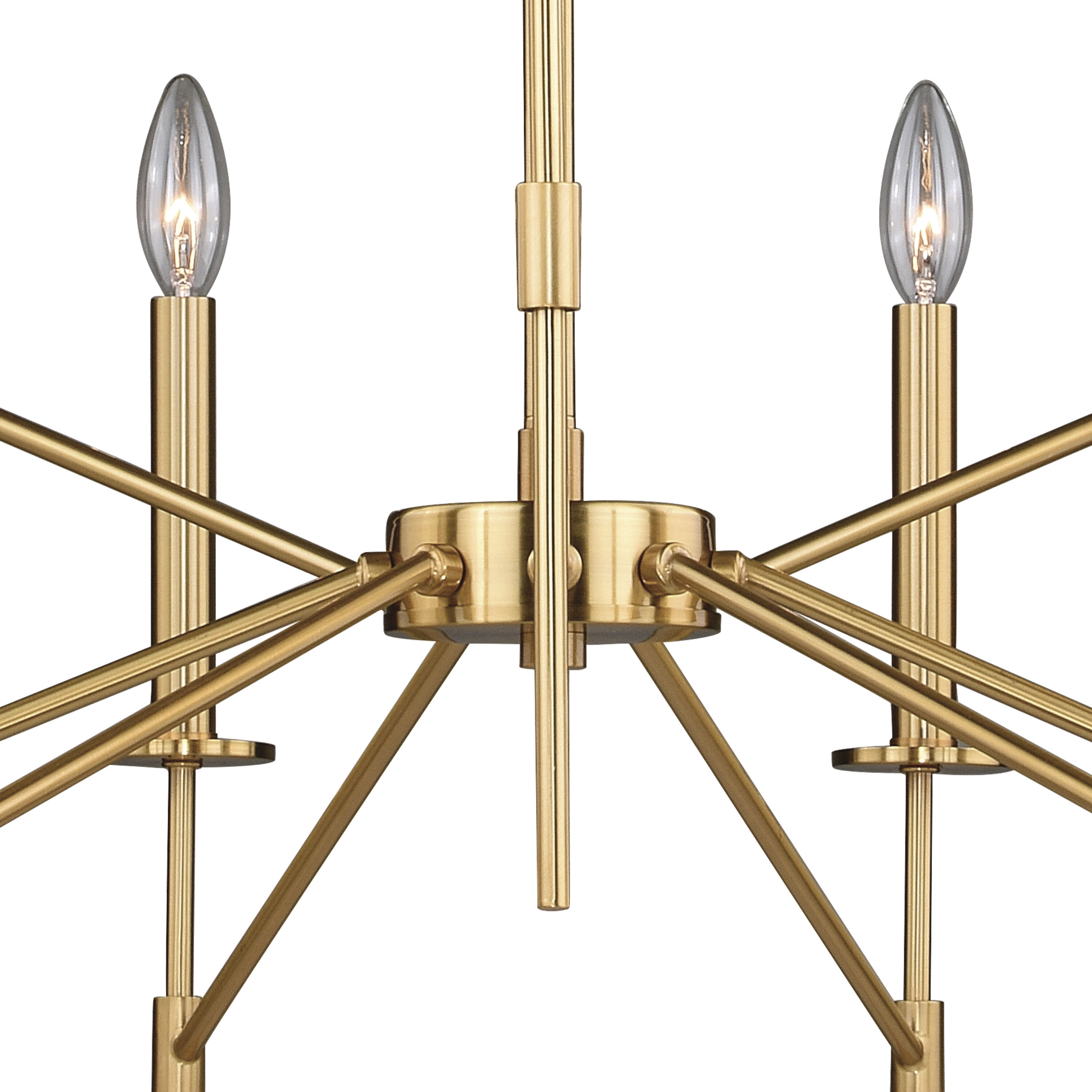 Kedzie LED 32 inch Natural Brass Chandelier Ceiling Light