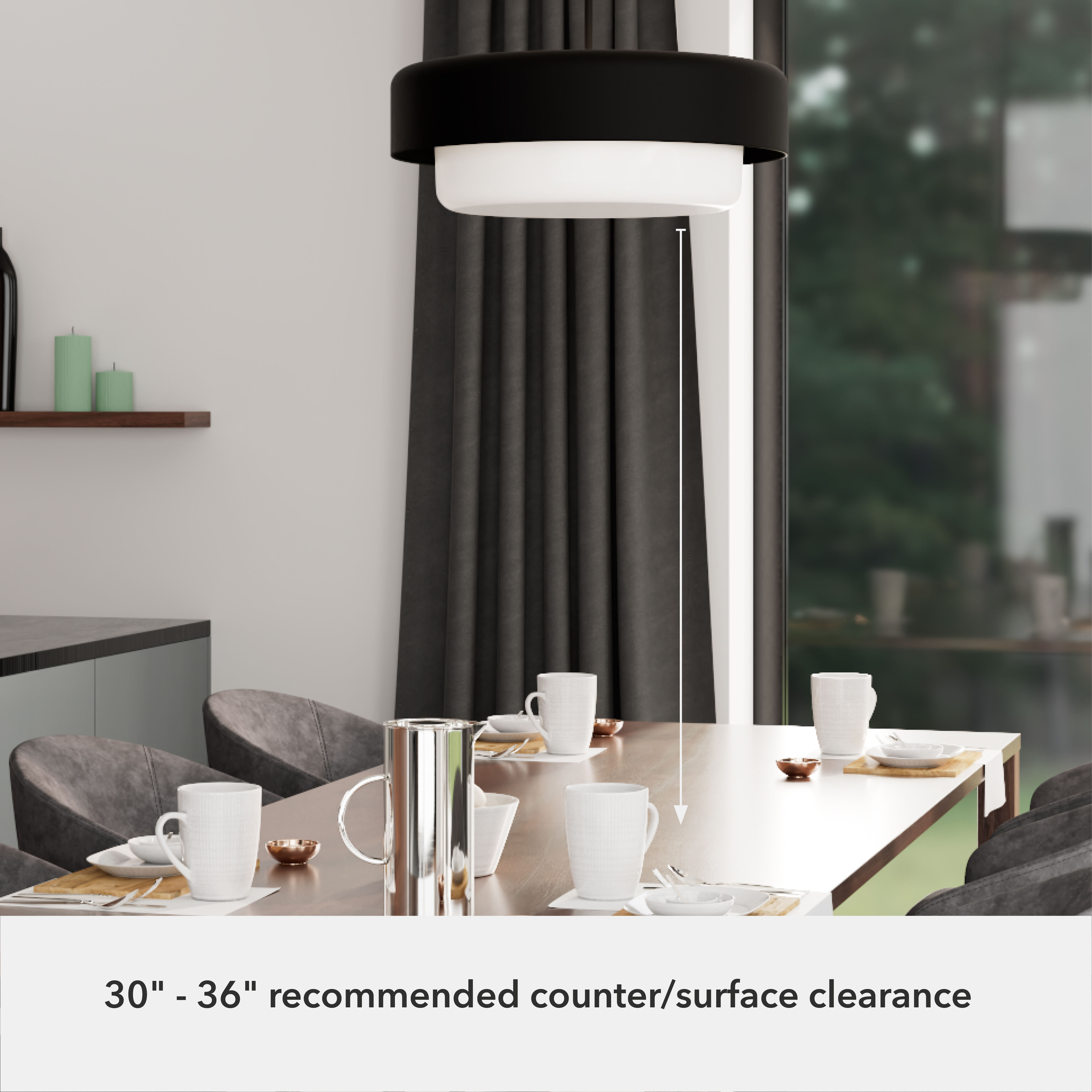 Station 4 Light 24 inch Natural Black Iron Pendant Ceiling Light, Large