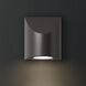 Shear LED 6 inch Textured Bronze Indoor-Outdoor Sconce, Inside-Out