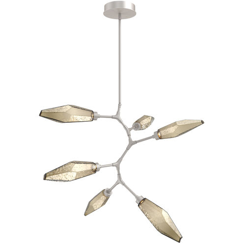 Rock Crystal LED 38.8 inch Beige Silver Chandelier Ceiling Light in Metallic Beige Silver, Chilled Bronze, 2700K LED, Modern Vine