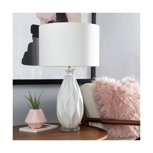 Bethany 27.5 inch 100 watt White Table Lamp Portable Light