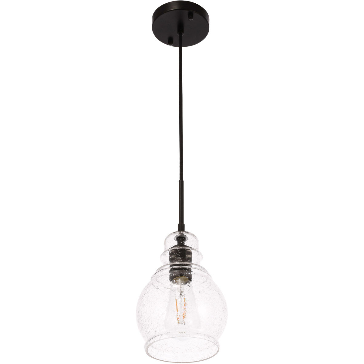 Pierce 1 Light 6 inch Black Pendant Ceiling Light