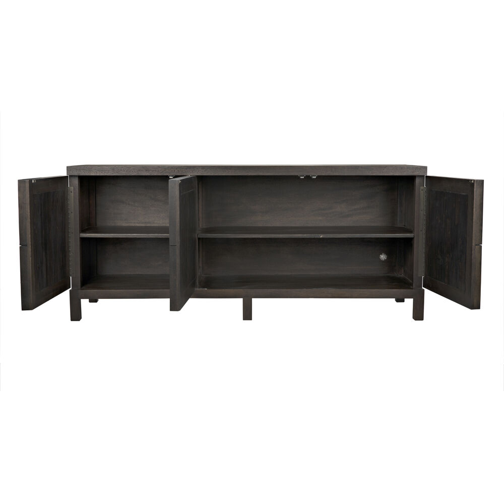 Quadrant 75.5 X 23 inch Ebony Walnut Sideboard, 3 Door