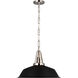 Chapman & Myers Layton LED 20 inch Polished Nickel Pendant Ceiling Light in Matte Black
