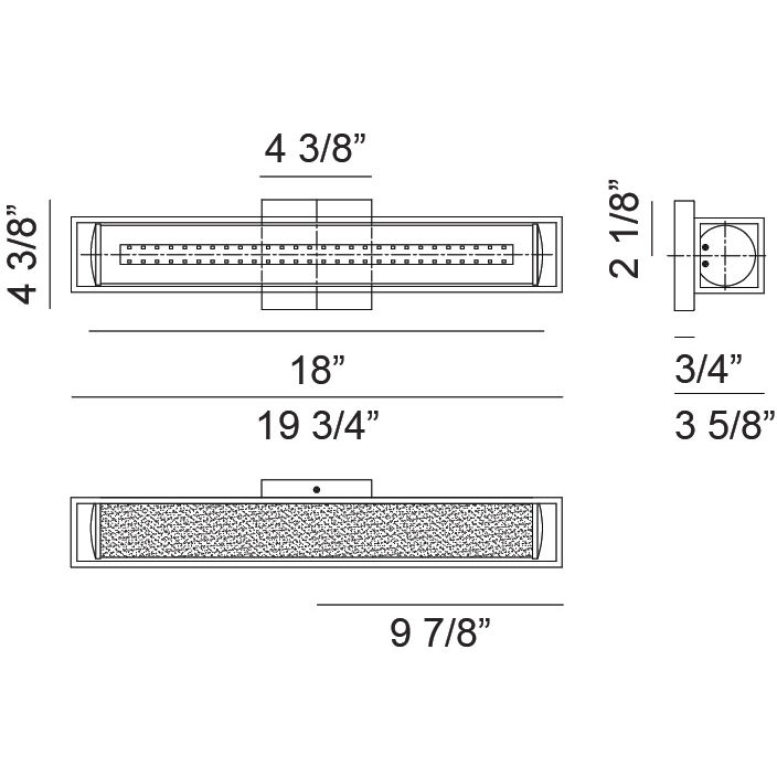 Flannigan LED 19.75 inch Matte Black Bath Vanity Light Wall Light
