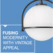 Somerset 1 Light 11.5 inch Black Indoor Semi-Flush Mount Ceiling Light