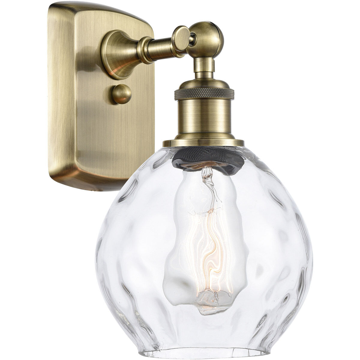 Ballston Small Waverly LED 6 inch Antique Brass Sconce Wall Light, Ballston