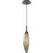 Rock Crystal LED 4.2 inch Matte Black Pendant Ceiling Light in Chilled Bronze, 2700K LED