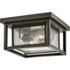 Coastal Elements Republic 11 inch Oil Rubbed Bronze Outdoor Flush Mount, Estate Series