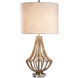 Aurora 37.5 inch 150 watt Natural and Off-White Table Lamp Portable Light