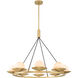 Olenne 8 Light 42 inch Legacy Brass and Dark Matte Black Pendant Ceiling Light