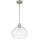 Elaris 1 Light 12.5 inch Brushed Nickel Pendant Ceiling Light