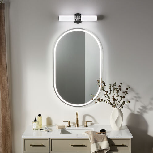 Sashi LED 18 inch Black Bath Bar Wall Light, Small