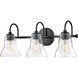 Vera LED 24 inch Black Bath Light Wall Light