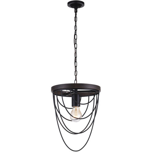 Gala 1 Light 9 inch Black Mini Chandelier Ceiling Light