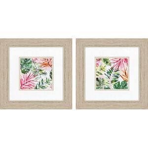 Hot Tropics Pink and Green Framed Art