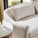 Vincent Textured Ivory and Dark Walnut Sofa