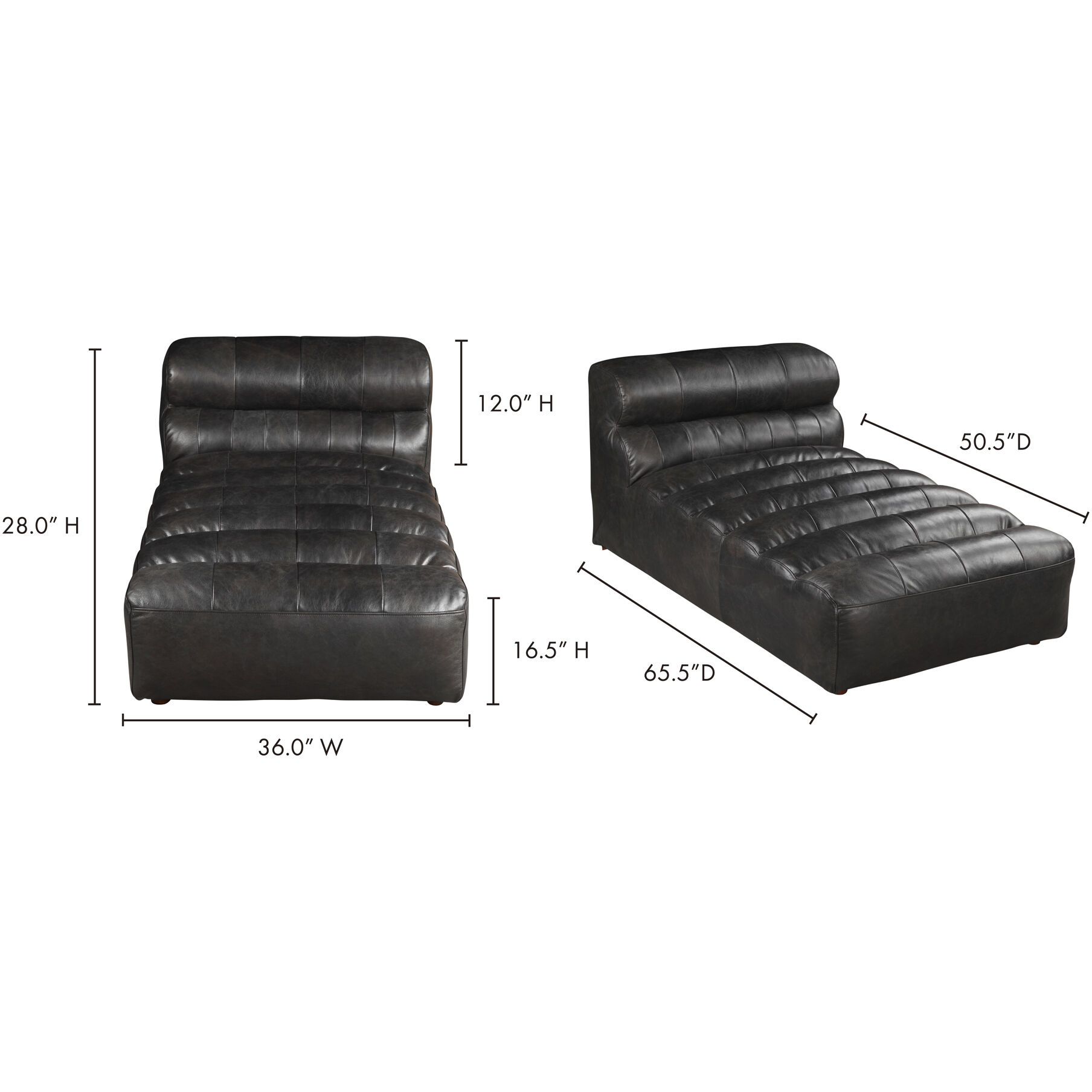 Ramsay Black Chaise