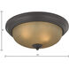 Huntington 3 Light 15 inch Oil Rubbed Bronze Flush Mount Ceiling Light