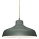 Radiance 1 Light 11.5 inch Pewter Green and Brushed Nickel Pendant Ceiling Light