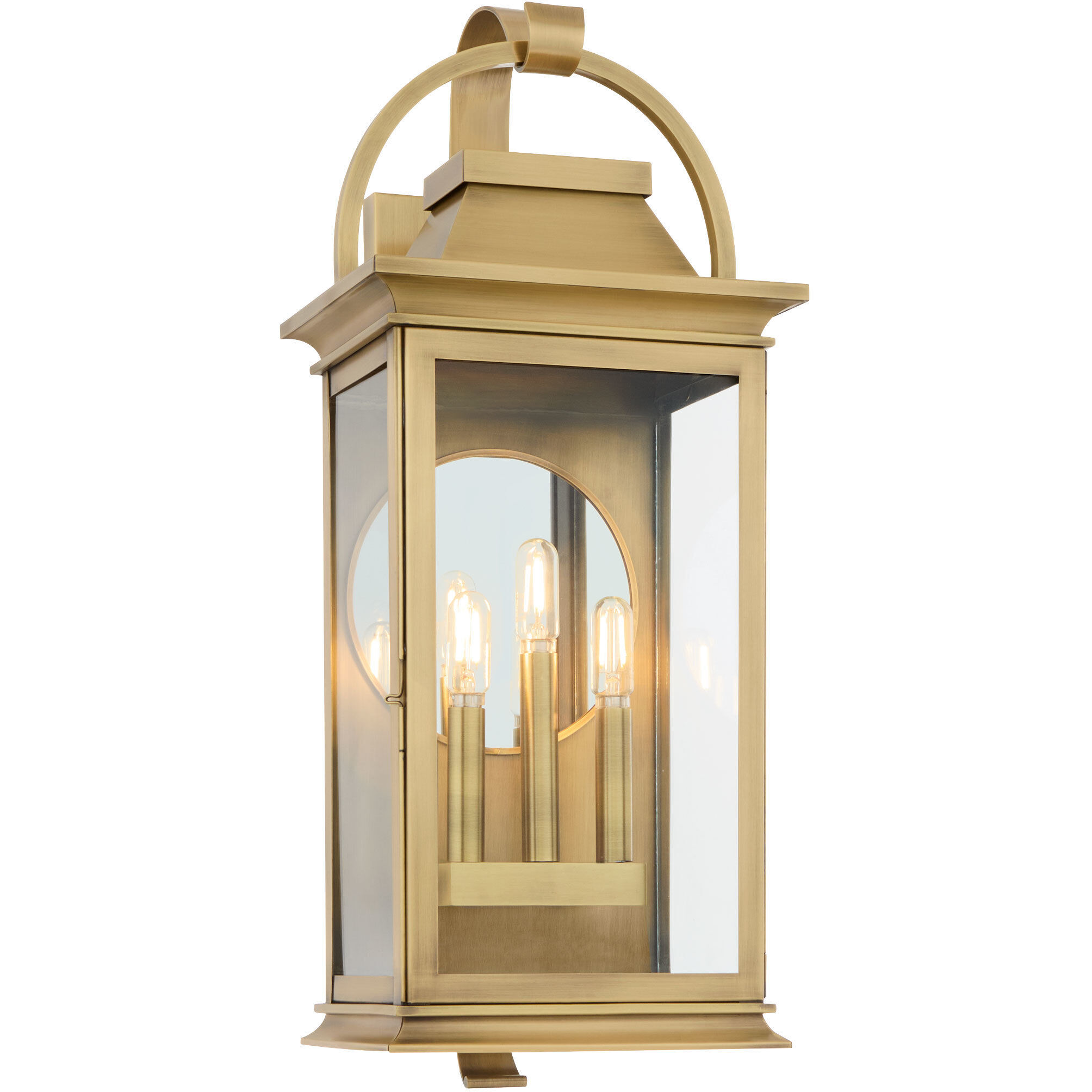 Concord 3 Light 25 inch Heritage Brass Outdoor Wall Sconce