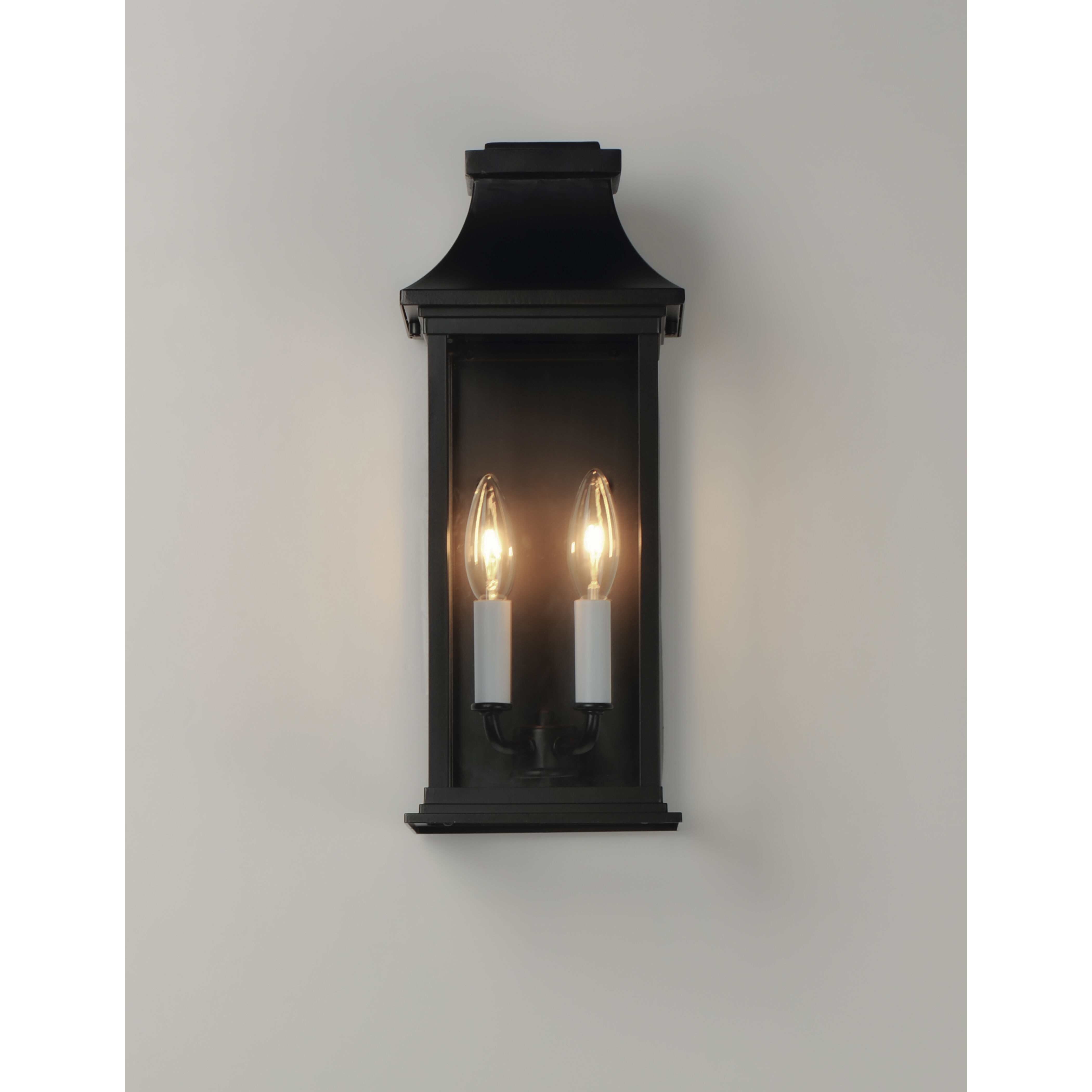 Vicksburg 2 Light 16.25 inch Black Outdoor Wall Mount