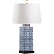 Wildwood 31 inch 100 watt Blue/White Glaze Table Lamp Portable Light