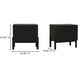 Misaki 24 X 24 inch Black Nightstand