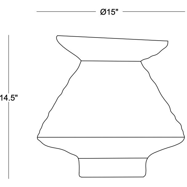 Teramo 14.5 X 6.5 inch Vase