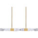 Mamadim 4 Light 49.25 inch Aged Brass Linear Pendant Ceiling Light