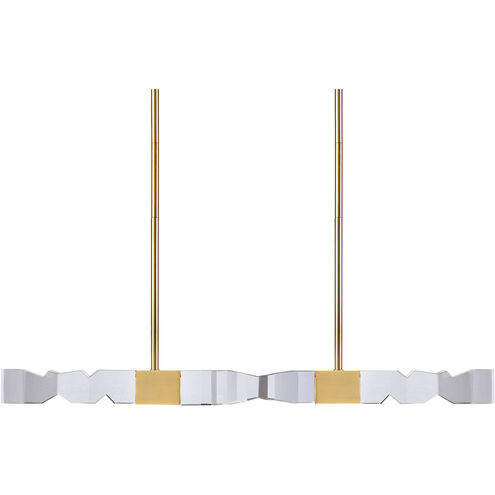 Mamadim 4 Light 49.25 inch Aged Brass Linear Pendant Ceiling Light