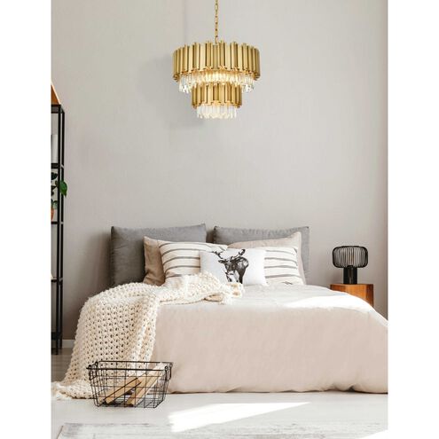Willow 8 Light 24 inch Satin Gold Chandelier Ceiling Light
