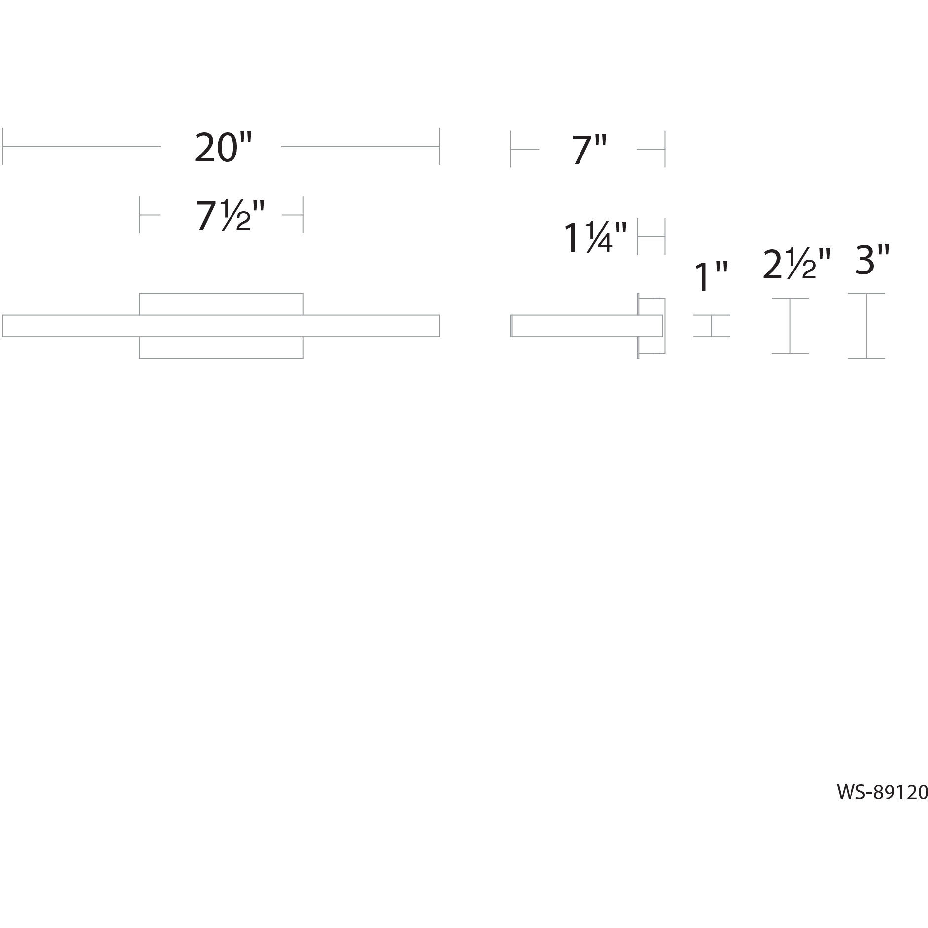 View LED 20 inch Black Bath Vanity & Wall Light in 3500K, dweLED