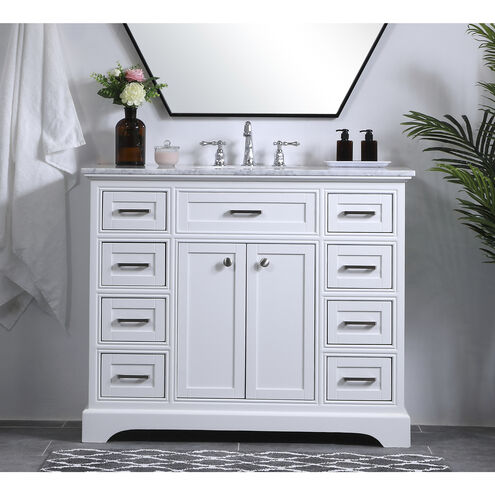 Americana 84 X 22 X 70 inch White Vanity Sink Set