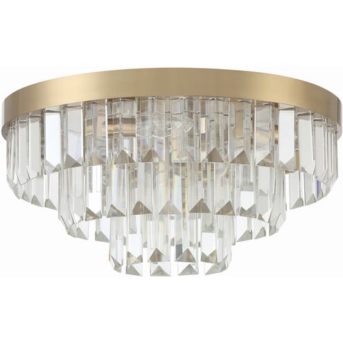 Hayes 8 Light 18 inch Aged Brass Flush/Semi Flush Ceiling Light