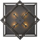 Canada 4 Light 16 inch Black Flush Mount Ceiling Light