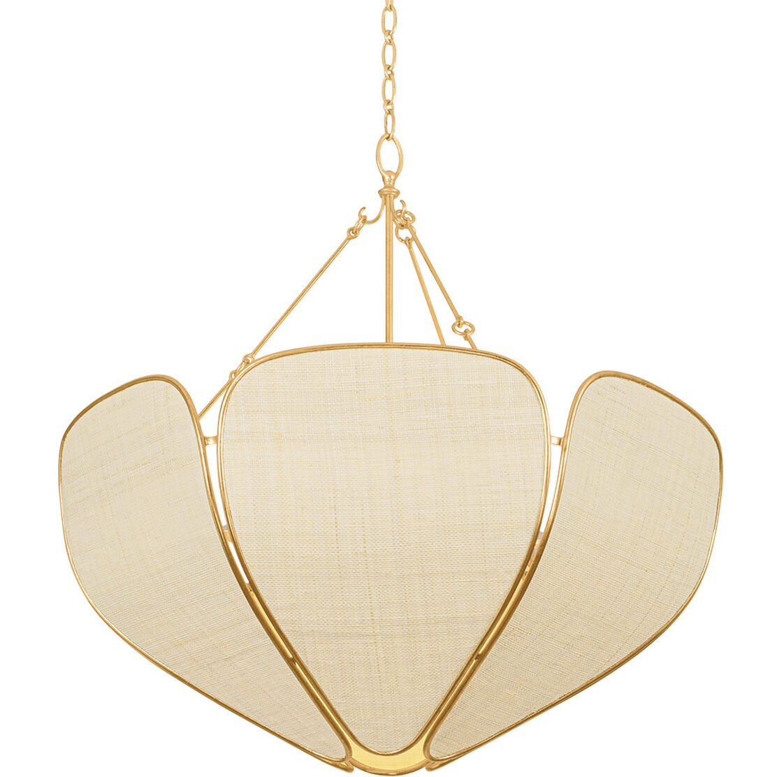 Bayville 6 Light 31.75 inch Vintage Gold Leaf Pendant Ceiling Light