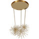 Palisades Ave. 36 Light 82 inch Aged Brass with Champagne Glass Chandelier Ceiling Light