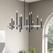 Denmark 12 Light 42 inch Black with Brushed Nickel Accents Foyer Chandelier Ceiling Light