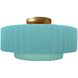 Radiance Collection - Pleated Tier LED 14.5 inch Reflecting Pool and Brushed Brass Semi-Flush Ceiling Light in Dedicated LED, 14.5W x 7.25H, Form+Finish+Function