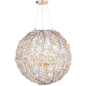 Cheshire 8 Light 30 inch Gold Leaf Chandelier Ceiling Light, Large