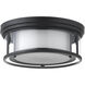 Willow 3 Light 16 inch Matte Black Flush Mount Ceiling Light