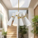 Alora Mood Blake 4 Light 24.13 inch White/Aged Gold Chandelier Ceiling Light in White and Aged Gold