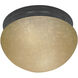 Brentwood 1 Light 12 inch Mahogany Bronze Semi-Flush Mount Ceiling Light