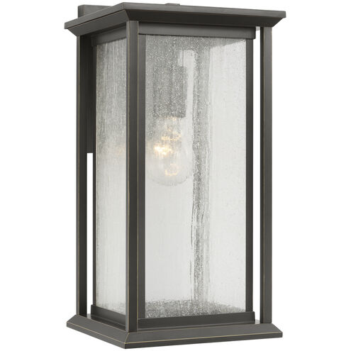 Audley 1 Light 15 inch Antique Bronze Outdoor Wall Lantern, Medium