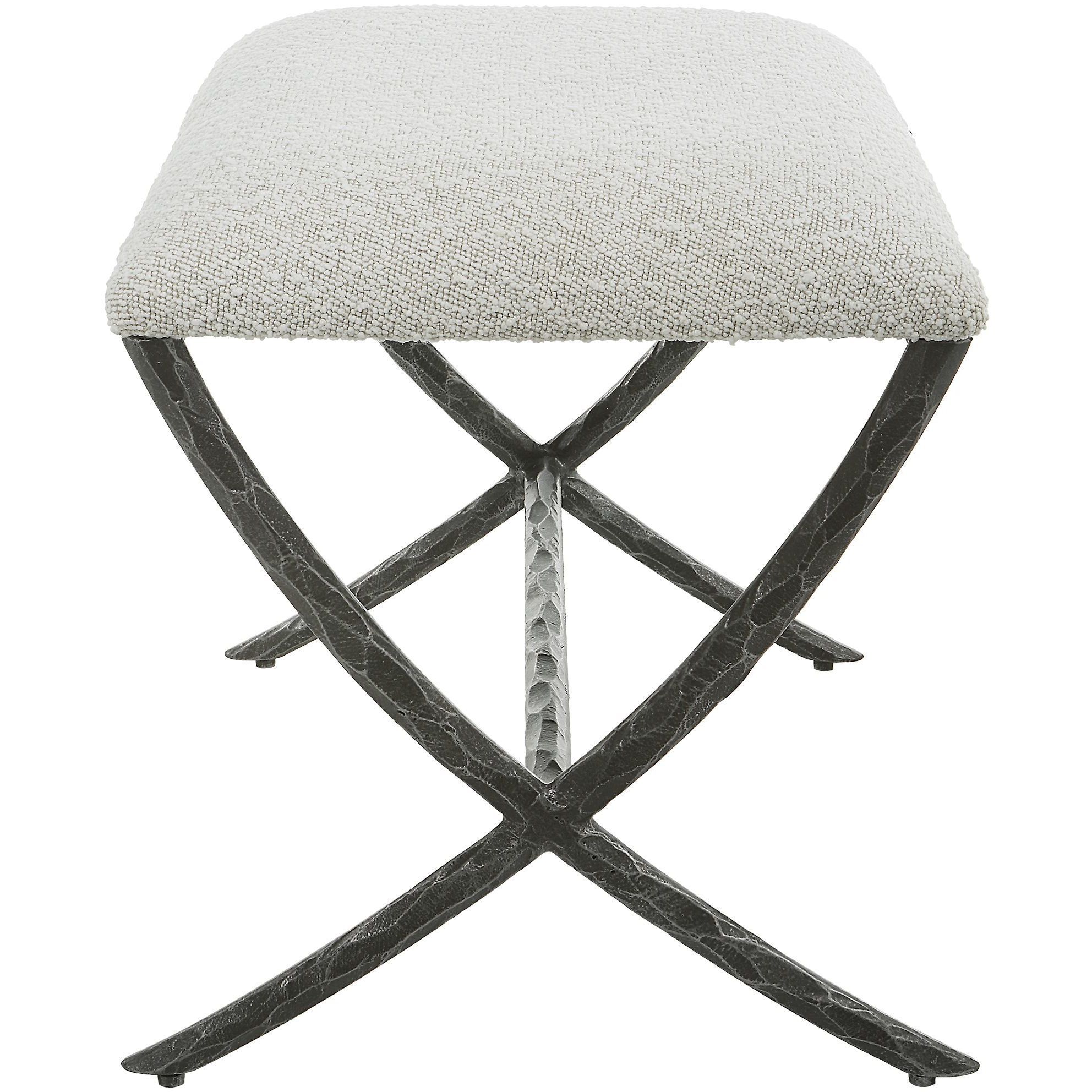 Brisby Distressed Charcoal and Warm Gray Bench