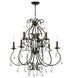 Ashton 9 Light 25.5 inch English Bronze Chandelier Ceiling Light in Clear Hand Cut